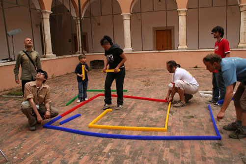 The set of "Alieno, l'uomo del futuro"