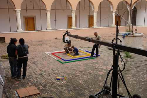 The set of "Alieno, l'uomo del futuro"